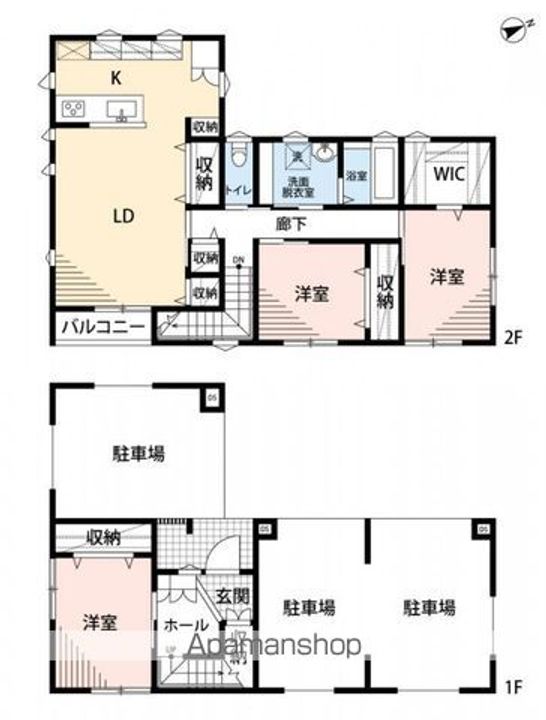 千葉県柏市柏(一戸建)の賃貸物件の間取り