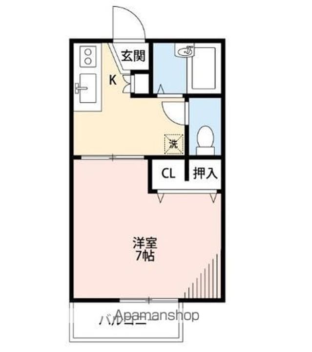 東京都日野市三沢1丁目の賃貸アパートの間取り