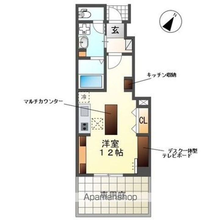 滋賀県東近江市小脇町の賃貸アパートの間取り
