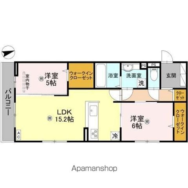 ラ ヴィータ鳳202の間取り