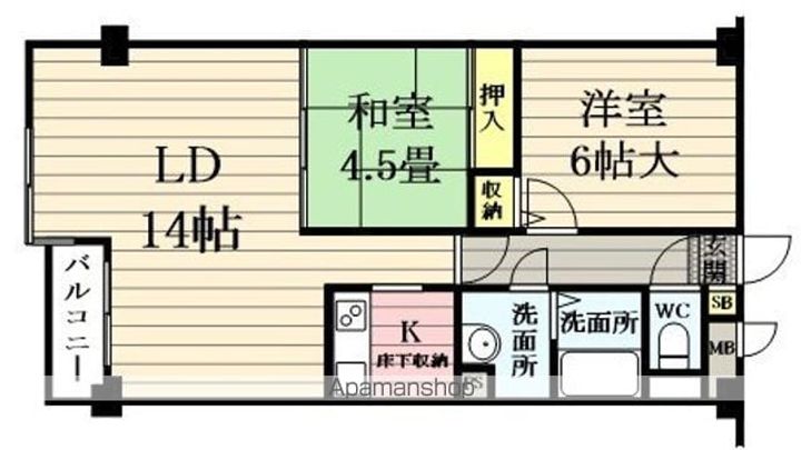 上杉五番館の間取り