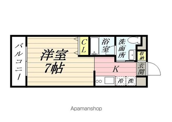 神奈川県鎌倉市台3丁目の賃貸マンションの間取り