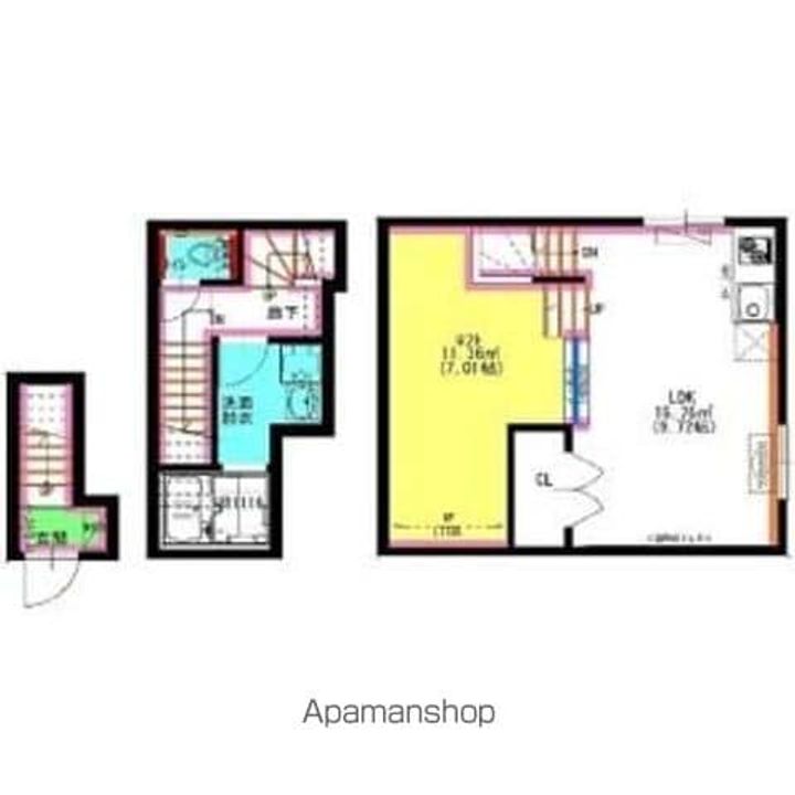 城とさくらのエスプレッソ203の間取り