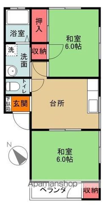 クラッブハウス202の間取り