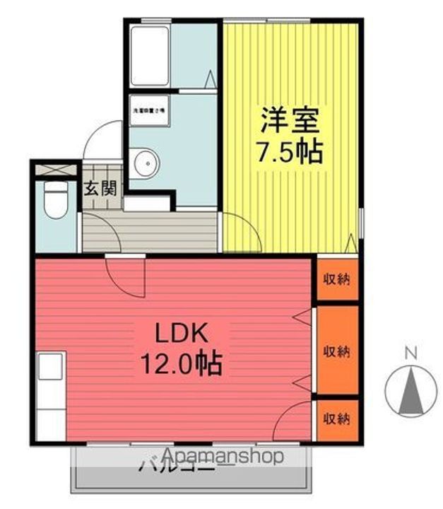 ラ・カンパーニュオオモリB202の間取り
