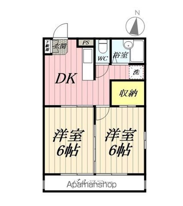 埼玉県三郷市彦糸1丁目の賃貸アパートの間取り