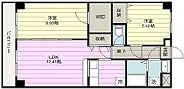 リバプールN302号室の間取り