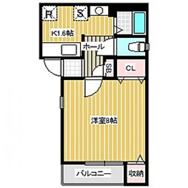 アルテハイム弐番館203号室の間取り