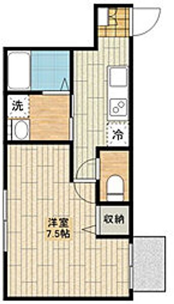 plumas北野203号室の間取り