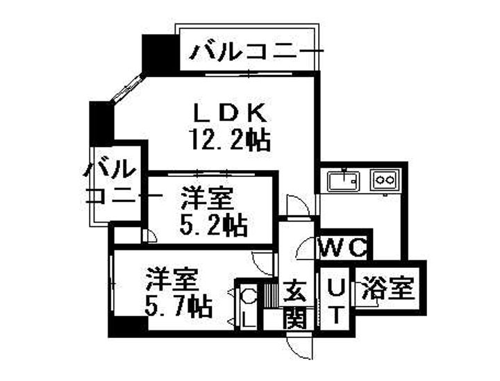 レジディア南一条イーストの間取り