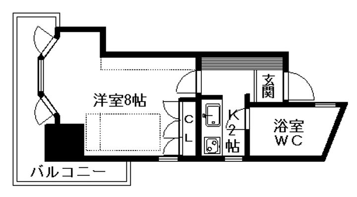 北海道札幌市中央区南七条西2丁目の賃貸マンションの間取り