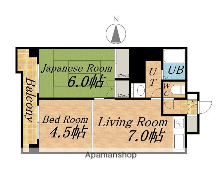 北海道札幌市中央区北三条西17丁目の賃貸マンションの間取り