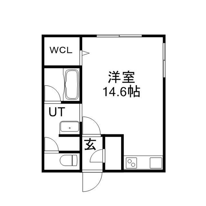 北海道札幌市中央区南八条西22丁目の賃貸マンションの間取り