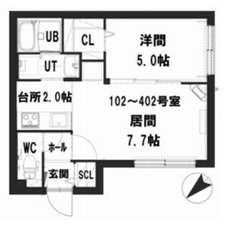 北海道札幌市白石区東札幌六条5丁目の賃貸マンションの間取り