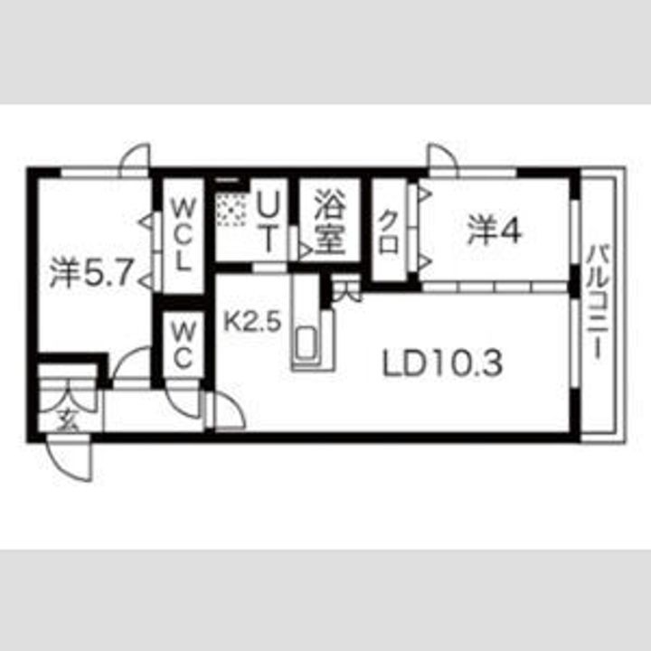 アルファスクエア菊水2条00306の間取り