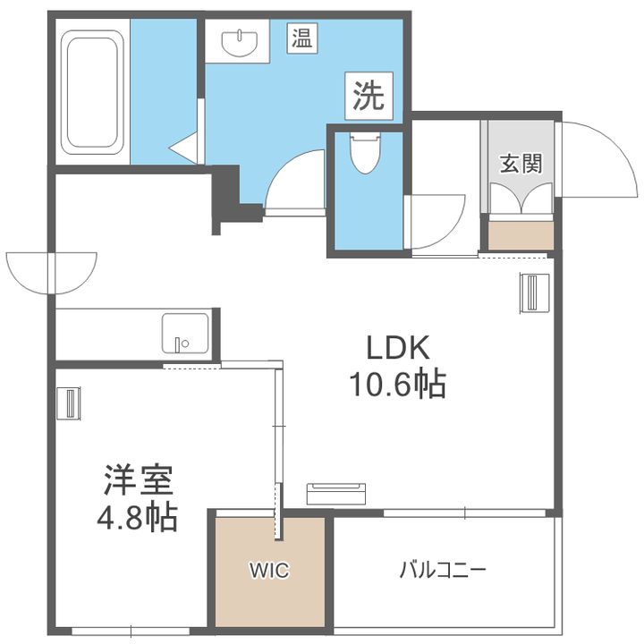 北海道札幌市中央区北五条西19丁目の賃貸マンションの間取り