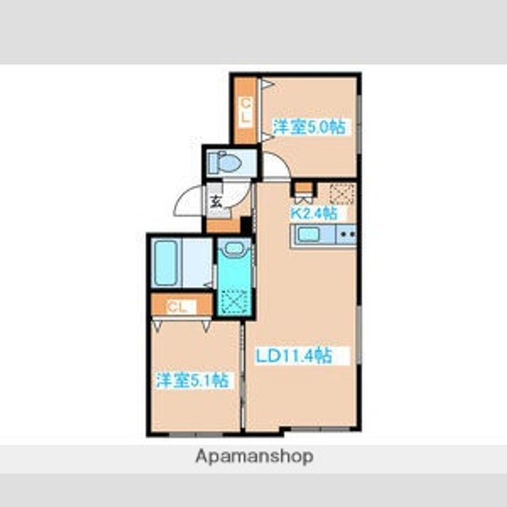 北海道札幌市中央区南十条西7丁目の賃貸マンションの間取り