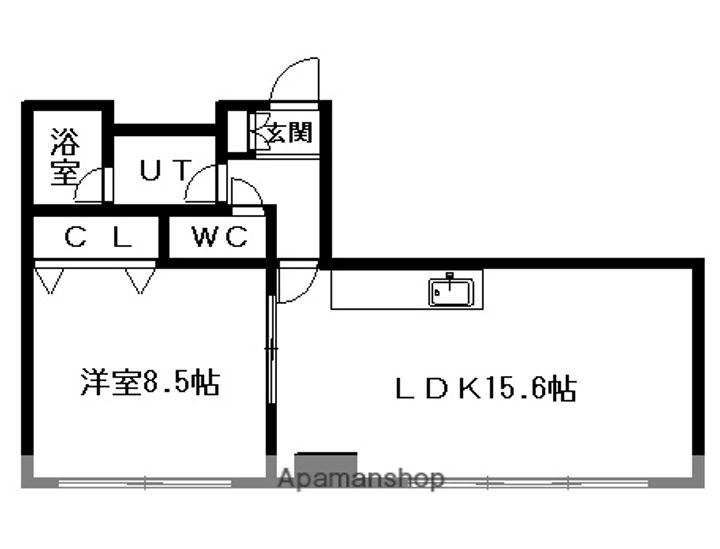 北海道札幌市中央区南一条西9丁目の賃貸マンションの間取り