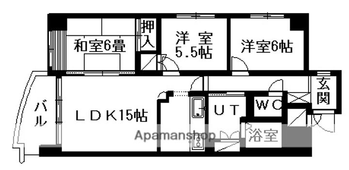 北海道札幌市中央区南一条西18丁目の賃貸マンションの間取り