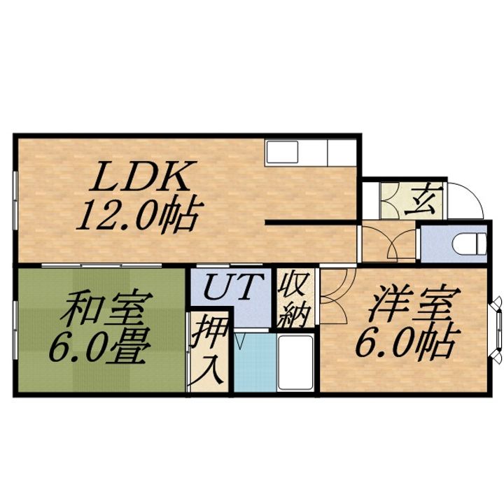 ルミエール山鼻201の間取り
