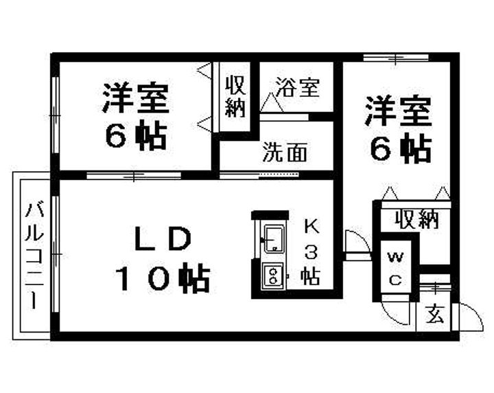 ワールドイン清田Ⅰ102の間取り