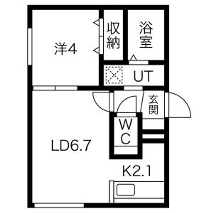 ENCHANTE SHIROISHI(アンシャンテ)203の間取り
