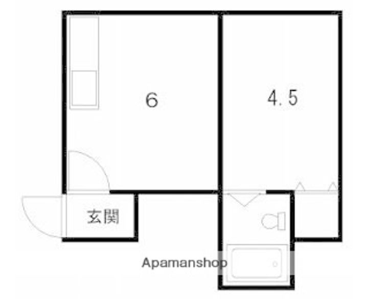 北海道札幌市北区北三十八条西7丁目の賃貸アパートの間取り