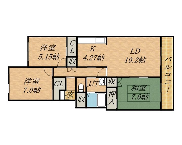 テレパレス北栄30条の間取り