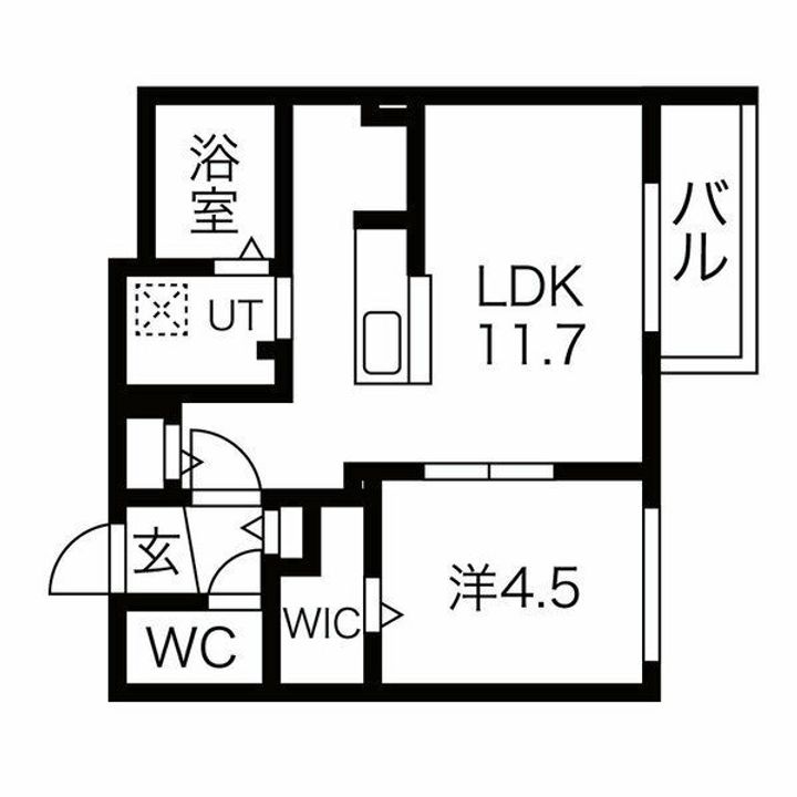 ブランシャールAS北16条N207の間取り