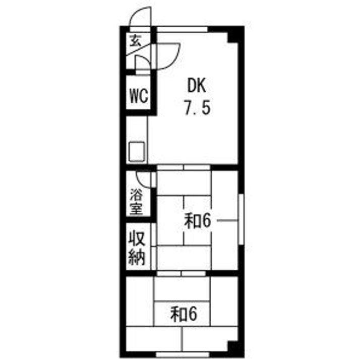 広井ビル206の間取り