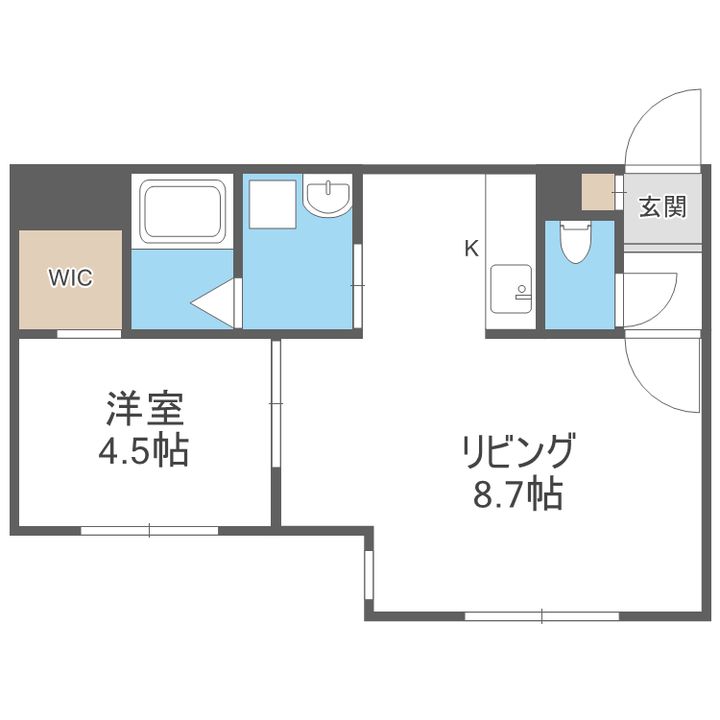 仮)平岸2-8MS102の間取り