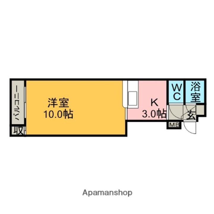 北海道札幌市北区北二十二条西9丁目の賃貸マンションの間取り