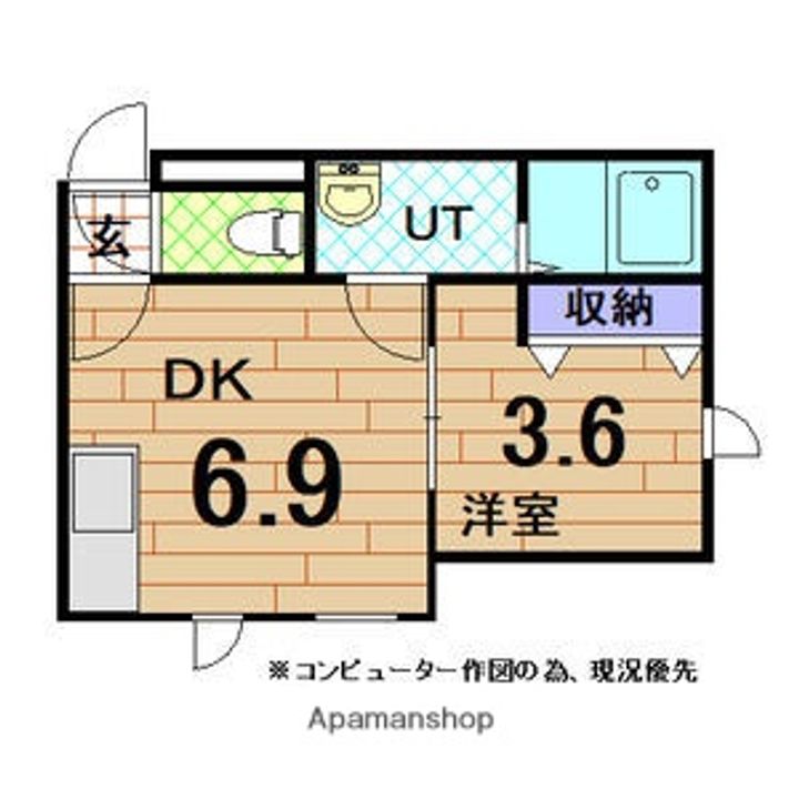 北海道札幌市西区二十四軒三条2丁目の賃貸アパートの間取り