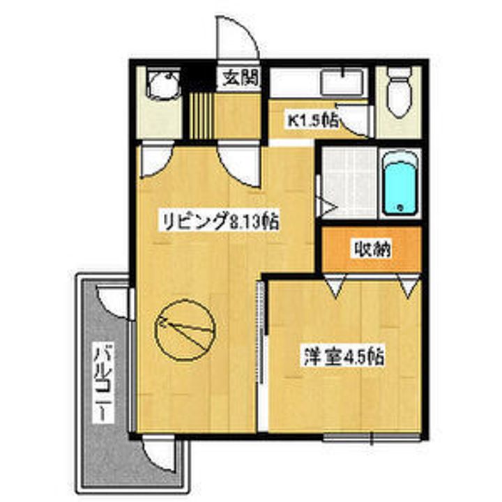 カーサ雅元町401の間取り