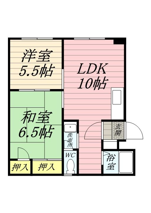 北海道札幌市東区東苗穂四条1丁目の賃貸マンションの間取り