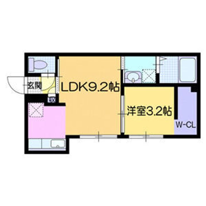 オルセーフラット西町南の間取り