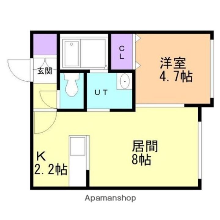 北海道札幌市西区発寒二条2丁目の賃貸マンションの間取り