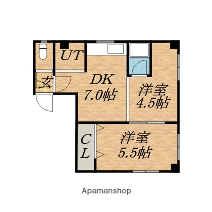 北海道札幌市東区苗穂町4丁目の賃貸マンションの間取り