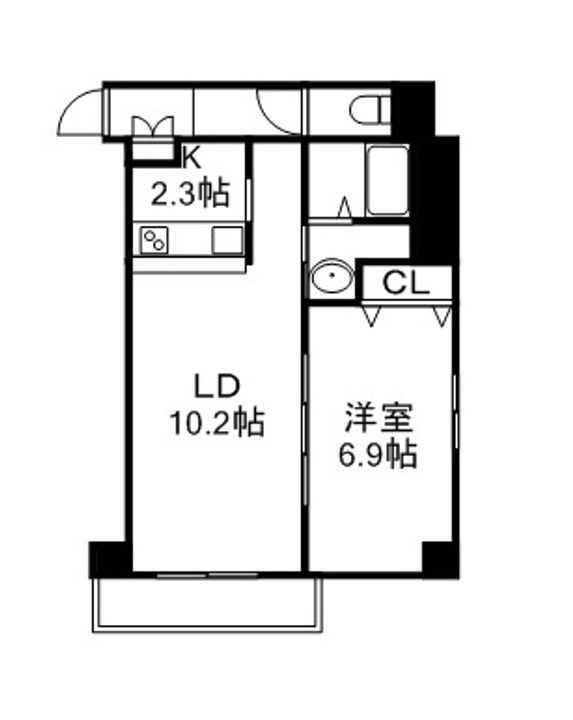 サンコート本郷通ガーデンヒルズの間取り