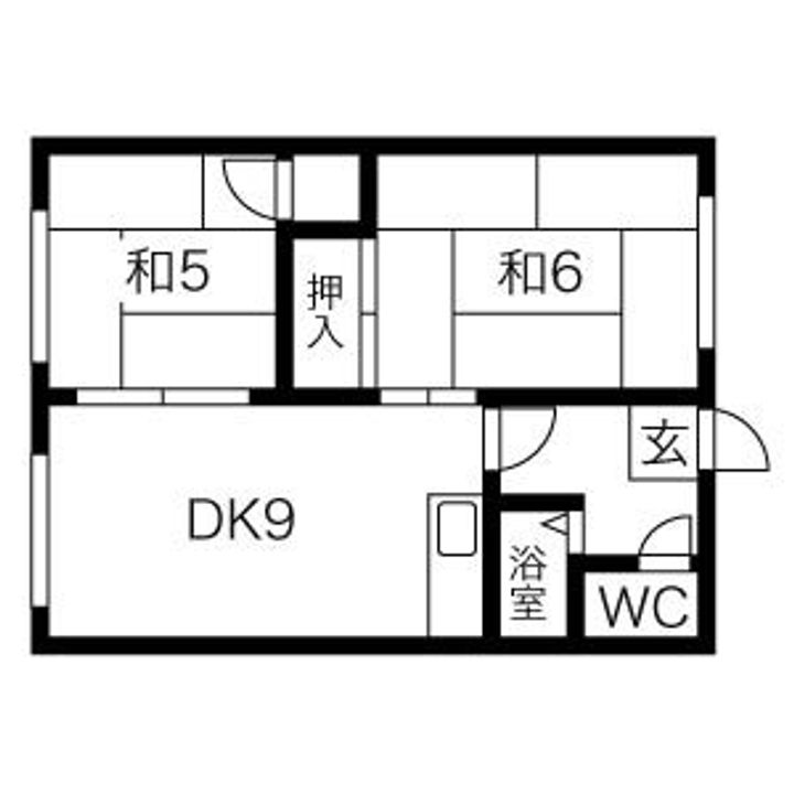 北栄マンションBの間取り