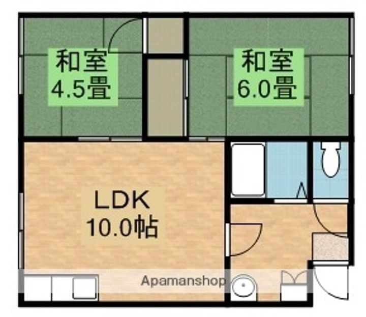 新勇ハイツ202の間取り