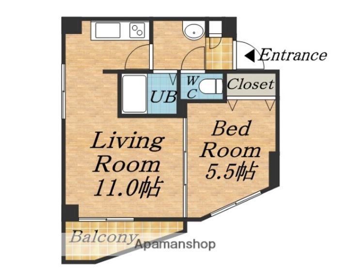 北海道札幌市豊平区美園四条6丁目の賃貸マンションの間取り
