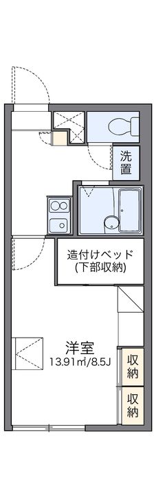 レオパレスグリーンウッド204の間取り