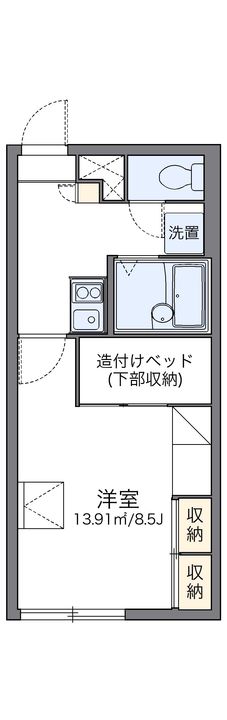 レオパレス新さっぽろⅡ102の間取り
