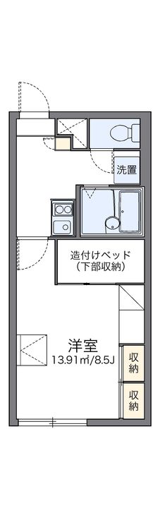 レオパレスヤマテツ206の間取り