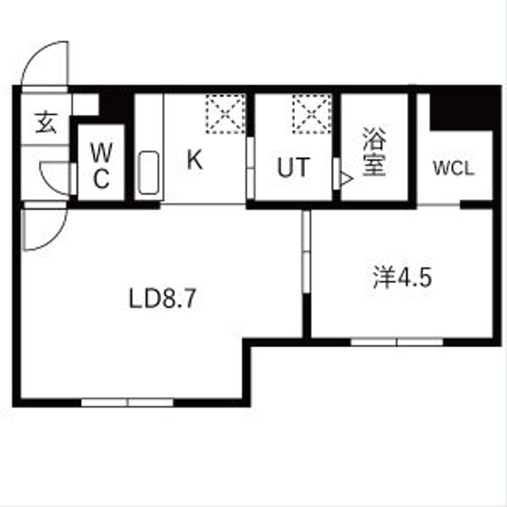 仮)平岸2-8MS103の間取り