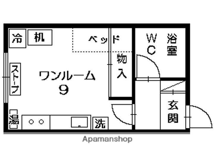 北海道札幌市清田区清田三条1丁目の賃貸マンションの間取り
