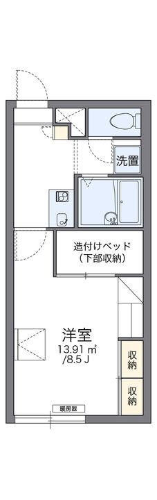 レオパレススカイラーク101の間取り