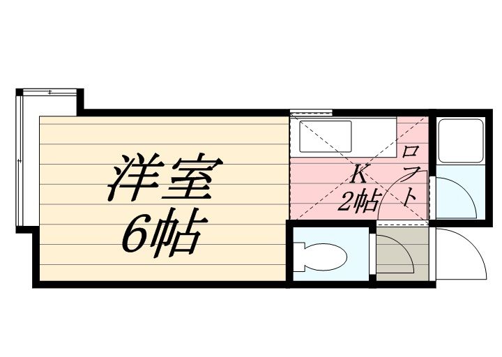 北海道札幌市白石区東札幌一条6丁目の賃貸アパートの間取り