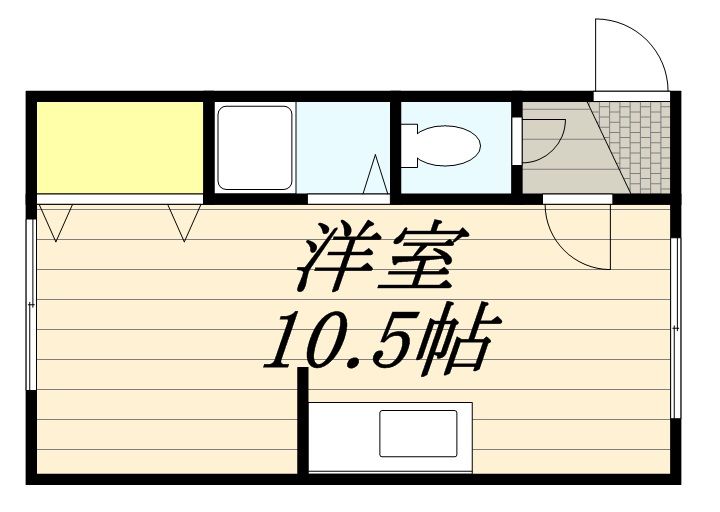 北海道札幌市白石区南郷通6丁目北の賃貸アパートの間取り